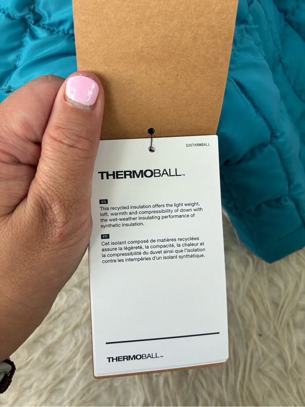 🌺NWT $210 The North face thermal insulation jacket in digital steel size LARGE🌺